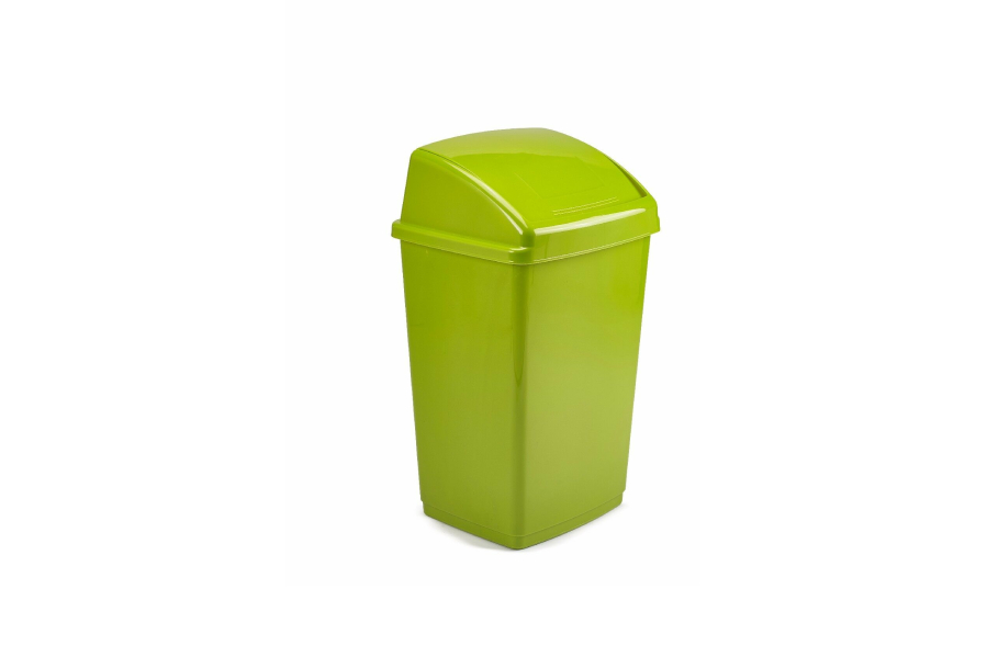 Buy 50 Litre Lime Green Plastic Rectangle Swing Bin Plastic Storage Boxes