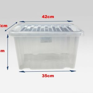 Buy 24 Litre Plastic Storage Boxes With Clear Lid Pallet Of 320 Plastic Storage Boxes