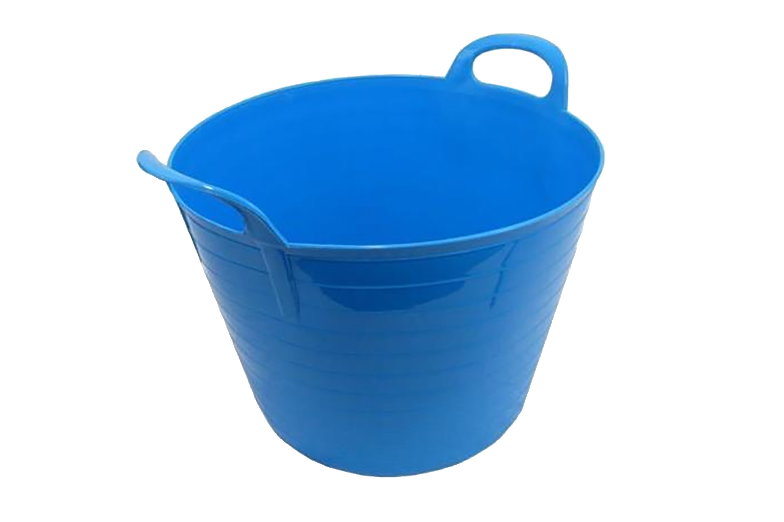 MADE IN U.K. Easy Shopping 26 Litre Flexi Tub Garden Home Flexible Colour Rubber Storage Container Bucket Polyethylene Flex Tub Blue 