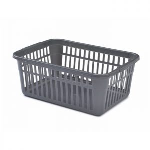30cm Silver Plastic Handy Storage Basket