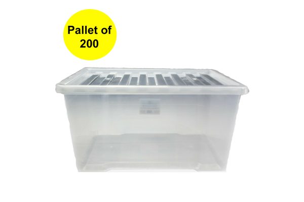 Buy 50 Litre Plastic Storage Boxes With Clear Lid Pallet Of 200 Plastic Storage Boxes