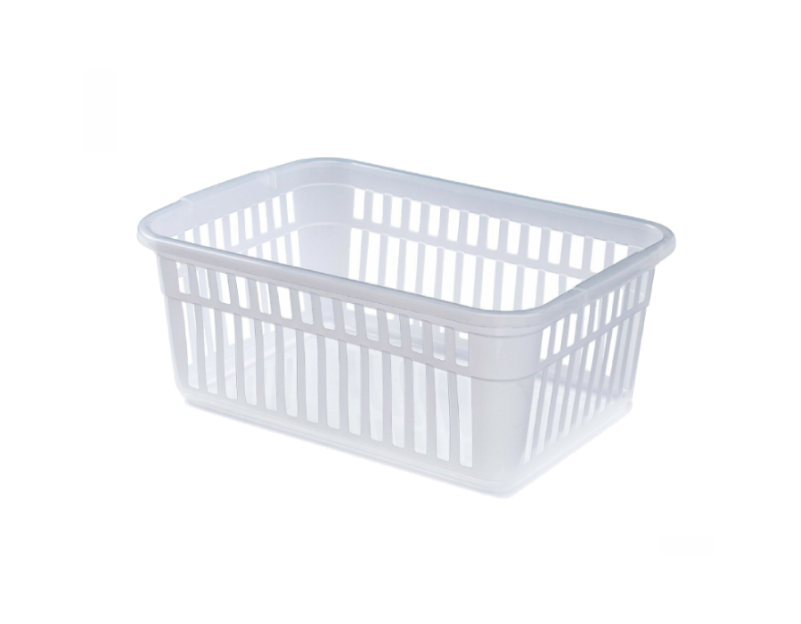 Whitefurze Small Caddy Basket 16Cm Clear Organiser Bathroom Bedroom Kitchen New 