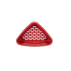 Triangular Red Plastic Sink Tidy