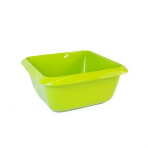 Lime Green Plastic 7 Litre Square Washing Up Bowl