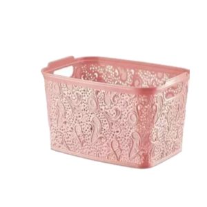 Plastic Lilac Medium Lace Basket Box
