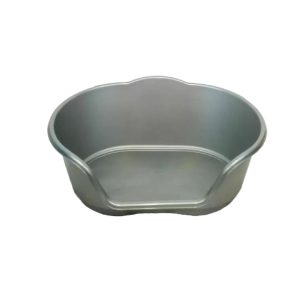 Heavy Duty Basket - Cosy Extra Large Plastic Pet Bed - Silver