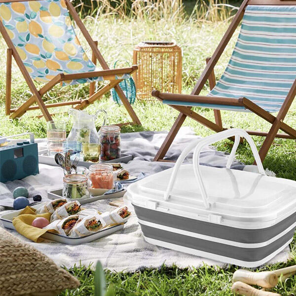 Collapsible Picnic Basket Plastic Storage Boxes