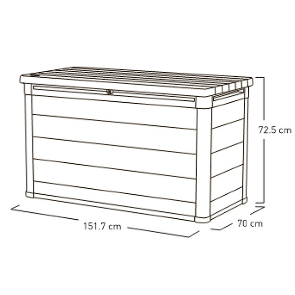 Denali 570L Duotech Garden Storage Box Plastic Storage Boxes