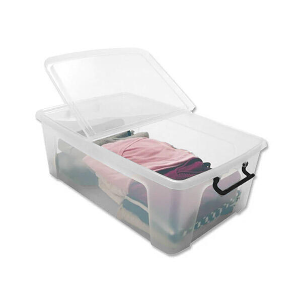 50L Storage Boxes with Clips Plastic Storage Boxes