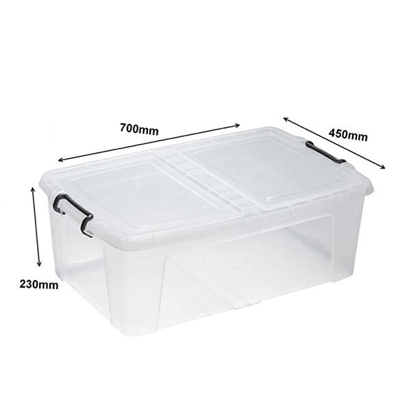 50L Storage Boxes with Clips Plastic Storage Boxes