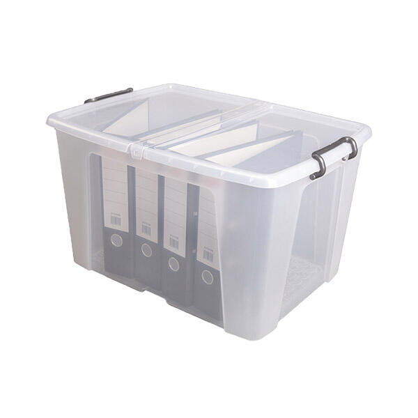 65L Storage Boxes with Clips Plastic Storage Boxes