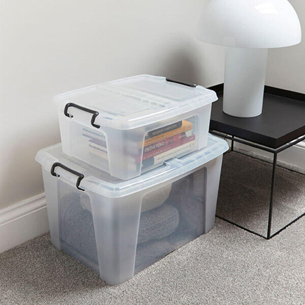 65L Storage Boxes with Clips Plastic Storage Boxes